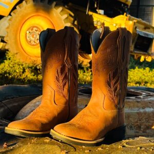Bota Texana Dourada Feminina