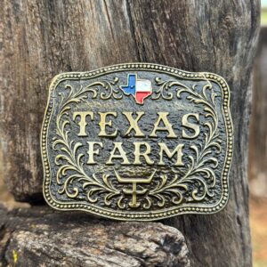 Fivela Texas Farm Dourada
