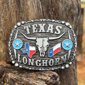 Fivela Texas Longhorn Platinum